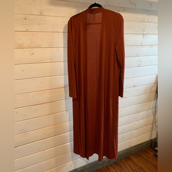 Zenana Premium | Rusty Orange Duster Cardigan - Picture 2 of 7